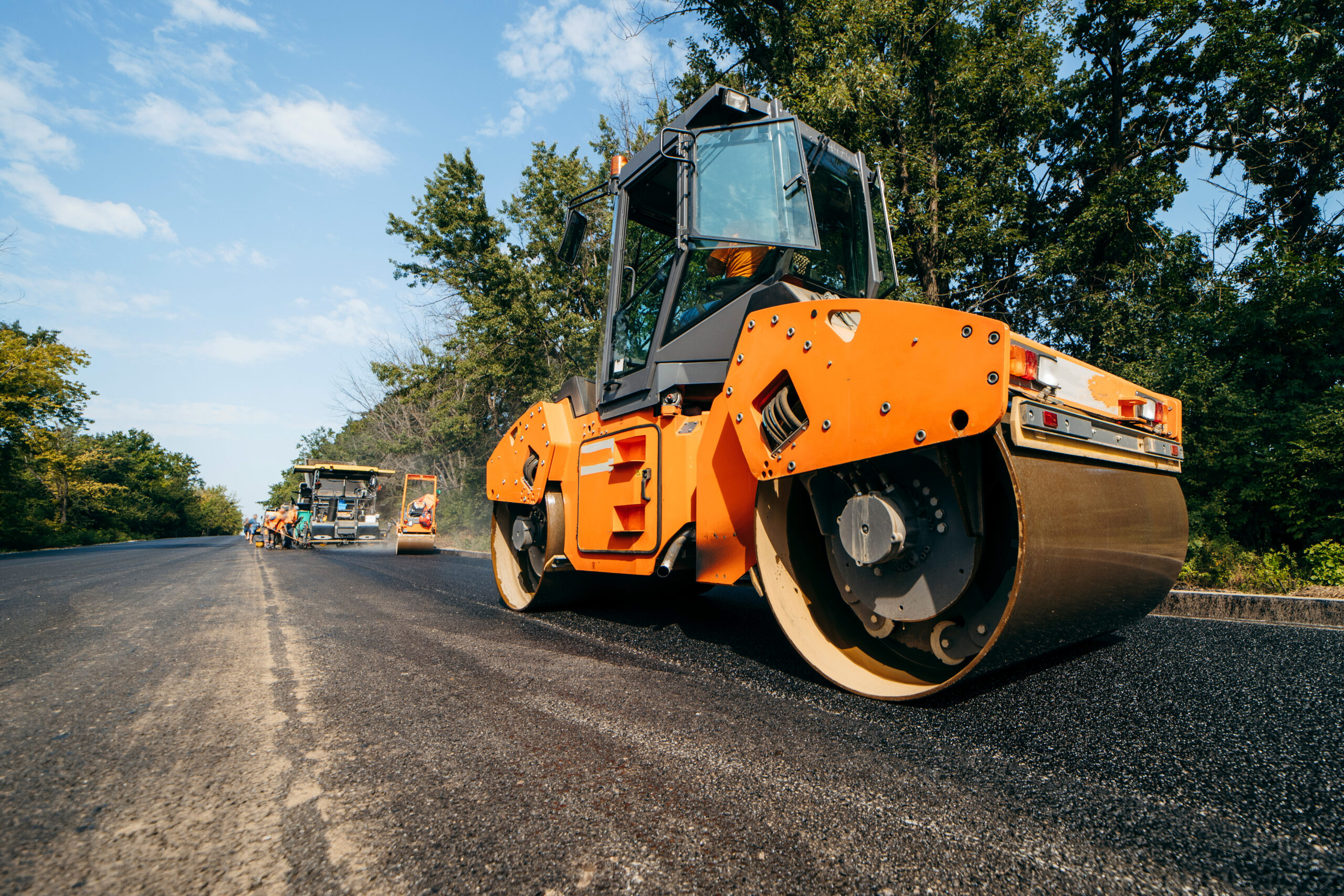 vibratory-asphalt-rollers-compactor-compacting-new-asphalt-pavement-road-service-build-new-highwa